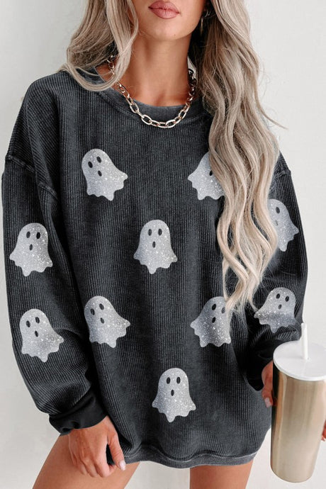 Spooky Sparkle Corded Pullover