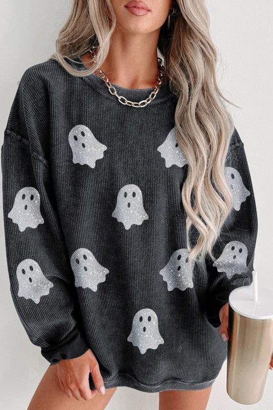 Spooky Sparkle Corded Pullover