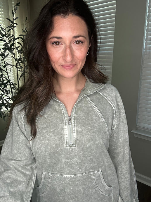 Washed Out Quarter Zip