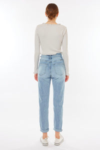 High Rise Paper Bag Mom Jeans - Spicy Chic Boutique