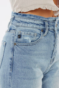 High Rise Paper Bag Mom Jeans - Spicy Chic Boutique