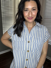 Load image into Gallery viewer, Polished Striped Shirt Dress - Spicy Chic Boutique