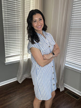 Load image into Gallery viewer, Polished Striped Shirt Dress - Spicy Chic Boutique