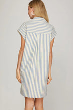 Load image into Gallery viewer, Polished Striped Shirt Dress - Spicy Chic Boutique