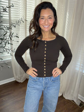 Load image into Gallery viewer, Dark Roast Ribbed Cardigan - Spicy Chic Boutique