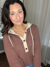 Load image into Gallery viewer, Brown Sugar Waffle Knit Pullover - Spicy Chic Boutique