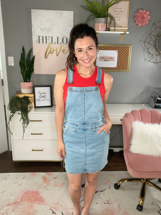 Skirt Overalls - Spicy Chic Boutique