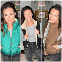 Load image into Gallery viewer, Reversible Puffer Vest (color options) - Spicy Chic Boutique