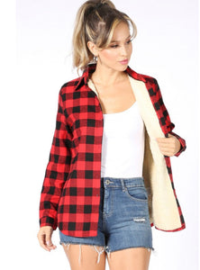 Fur Lined Flannels (color options) - Spicy Chic Boutique