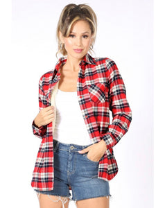 Fur Lined Flannels (color options) - Spicy Chic Boutique