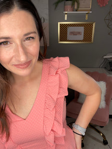 Pink Peplum Top - Spicy Chic Boutique